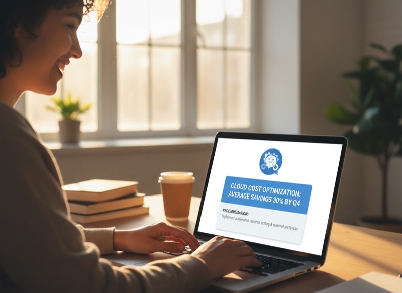 Person interacting with an AI cost-optimization agent